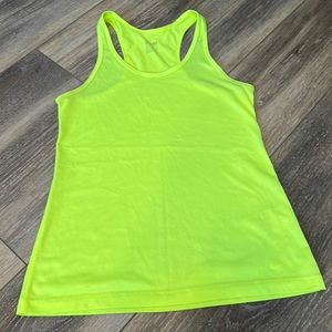Women’s Neon Yellow Nike DriFit Racerback Tank